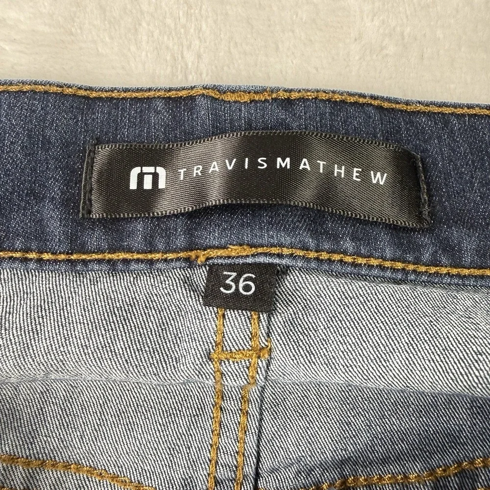 Travis Mathew‎ Jeans Mens 36x28 Blue 5 Stretch Denim Legacy Lightweight